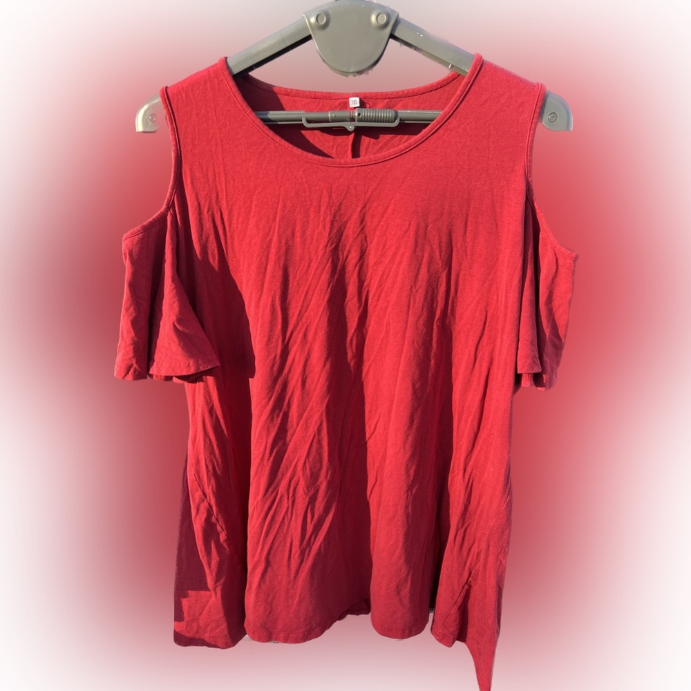 3xl cold shoulder tshirt